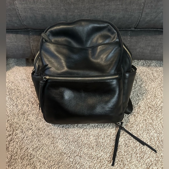 MOMINSIDE Leather Diaper Bag Backpack Leather Baby Bag - Picture 5 of 9